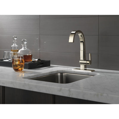 Delta Pivotal Polished Nickel Finish Single Handle Bar Sink Faucet D1993LFPN