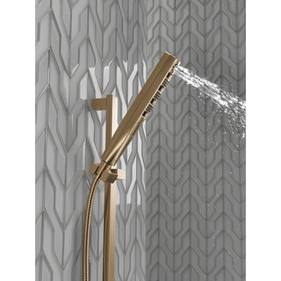 Delta Champagne Bronze Finish H2Okinetic 4-Setting Modern Slide Bar Hand Shower with Hose D51140CZ