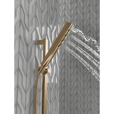 Delta Champagne Bronze Finish H2Okinetic 4-Setting Modern Slide Bar Hand Shower with Hose D51140CZ