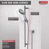 Delta Chrome Finish 4-Setting Hand Shower Spray with Slide Bar, Hose, and Wall Elbow D51361