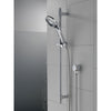 Delta Chrome Finish 4-Setting Hand Shower Spray with Slide Bar, Hose, and Wall Elbow D51361