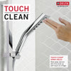 Delta Chrome Finish H2Okinetic Modern 3-Setting Slide Bar Hand Shower with Hose D51799