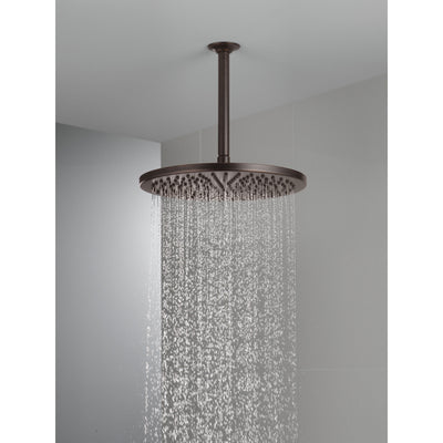 Delta Venetian Bronze Finish 11-3/4" Large Round 2.5 GPM Single-Setting Modern Metal Raincan Shower Head D52158RB25
