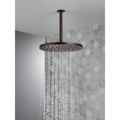 Delta Venetian Bronze Finish 11-3/4" Large Round 1.75 GPM Single-Setting Modern Metal Raincan Shower Head D52158RB