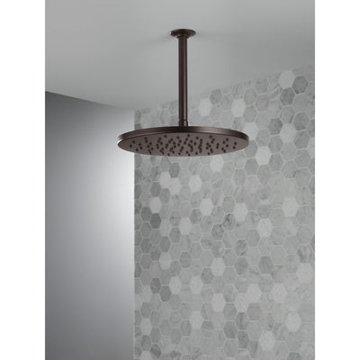 Delta Venetian Bronze Finish 11-3/4" Large Round 1.75 GPM Single-Setting Modern Metal Raincan Shower Head D52158RB