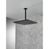 Delta Matte Black Finish 11-3/4" Large Square 1.75 GPM Single-Setting Modern Metal Raincan Shower Head D52159BL