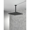 Delta Matte Black Finish 11-3/4" Large Square 1.75 GPM Single-Setting Modern Metal Raincan Shower Head D52159BL