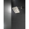 Delta Stainless Steel Finish H2Okinetic Single-Setting Metal Square Raincan Shower Head D52171SS
