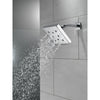 Delta Chrome Finish H2Okinetic Single-Setting Metal Square Raincan Shower Head D52171