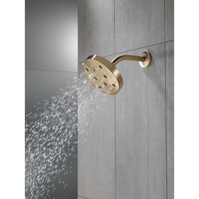 Delta Champagne Bronze Finish H2Okinetic Single-Setting Round Metal Raincan Shower Head D52175CZ
