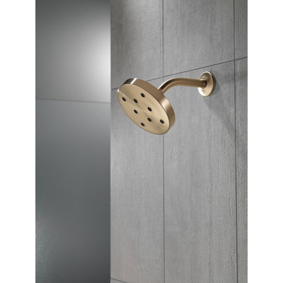 Delta Champagne Bronze Finish H2Okinetic Single-Setting Round Metal Raincan Shower Head D52175CZ