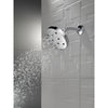Delta Chrome Finish H2Okinetic Single-Setting Round Metal Raincan Shower Head D52175