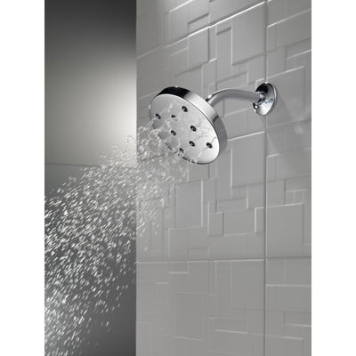 Delta Chrome Finish H2Okinetic Single-Setting Round Metal Raincan Shower Head D52175