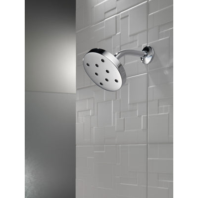 Delta Chrome Finish H2Okinetic Single-Setting Round Metal Raincan Shower Head D52175