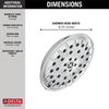 Delta Chrome Finish 1.75 GPM UltraSoak 4-Setting 8.25" Shower Head D52487