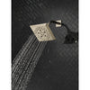 Delta Polished Nickel Finish H2Okinetic 5-Setting Angular Modern Raincan Shower Head D52664PN