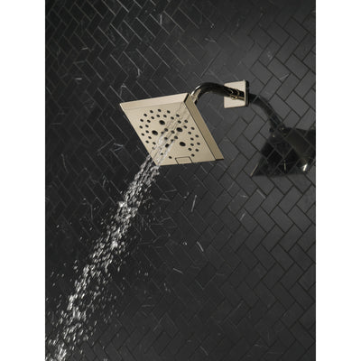 Delta Polished Nickel Finish H2Okinetic 5-Setting Angular Modern Raincan Shower Head D52664PN