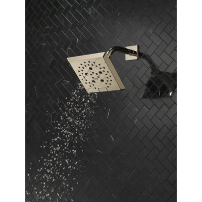 Delta Polished Nickel Finish H2Okinetic 5-Setting Angular Modern Raincan Shower Head D52664PN