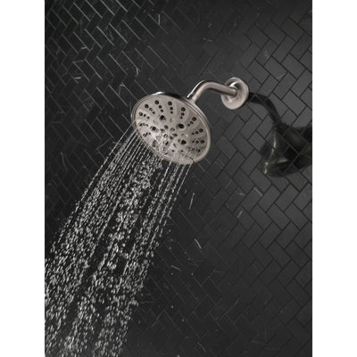 Delta Stainless Steel Finish H2Okinetic 5-Setting Traditional Raincan Shower Head D52669SS