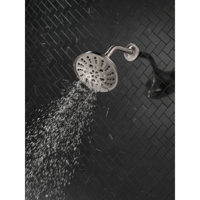 Delta Stainless Steel Finish H2Okinetic 5-Setting Traditional Raincan Shower Head D52669SS
