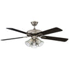 Concord Fans 52" Richmond Stainless Steel Finish Ceiling Fan with 3 Lights