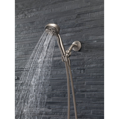 Delta Stainless Steel Finish Premium 5-Setting Shower Arm Mount Hand Spray D54434SS18PK