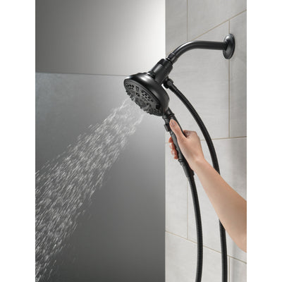 Delta Matte Black Finish SureDock 7-Setting Shower Arm Mount Hand Sprayer D54710BLPK