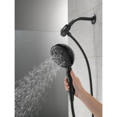 Delta Matte Black Finish SureDock 7-Setting Shower Arm Mount Hand Sprayer D54710BLPK