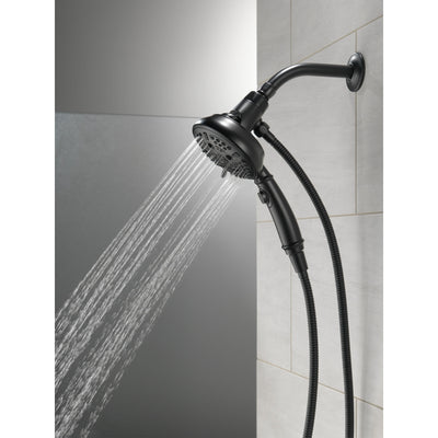 Delta Matte Black Finish SureDock 7-Setting Shower Arm Mount Hand Sprayer D54710BLPK