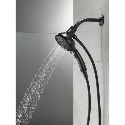 Delta Matte Black Finish SureDock 7-Setting Shower Arm Mount Hand Sprayer D54710BLPK