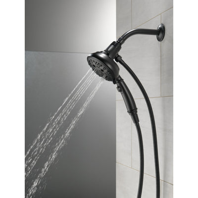 Delta Matte Black Finish SureDock 7-Setting Shower Arm Mount Hand Sprayer D54710BLPK