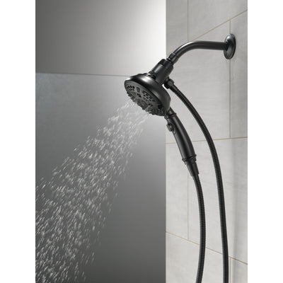 Delta Matte Black Finish SureDock 7-Setting Shower Arm Mount Hand Sprayer D54710BLPK