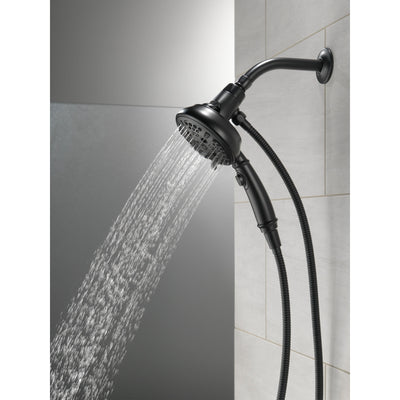 Delta Matte Black Finish SureDock 7-Setting Shower Arm Mount Hand Sprayer D54710BLPK