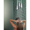 Delta Chrome Finish 2.5 GPM Zura H2OKinetic Pendant Triple Ceiling Mount Raincan Shower Head D5714025