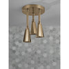 Delta Champagne Bronze Finish 2.5 GPM Zura H2OKinetic Pendant Triple Ceiling Mount Raincan Shower Head D57140CZ25