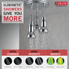 Delta Chrome Finish 2.5 GPM H2Okinetic Pendant Triple Ceiling Mount Raincan Shower Head D5719025