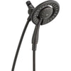 Delta Venetian Bronze Addison Shower Control with Valve, Shower Arm, Shower Flange, and In2ition 4-Setting Two-in-One Hand Shower Package D084CR