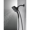 Delta Matte Black Finish H2Okinetic In2ition 5-Setting Modern Two-in-One Showerhead Hand Shower Combo D58474BL25