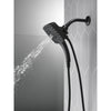 Delta Matte Black Finish H2Okinetic In2ition 5-Setting Modern Two-in-One Showerhead Hand Shower Combo D58474BL25