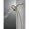 Delta Polished Nickel Finish H2Okinetic In2ition 5-Setting Modern Two-in-One Showerhead Hand Shower Combo D58474PN