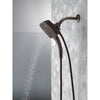 Delta Venetian Bronze Finish H2Okinetic In2ition 5-Setting Modern Two-in-One Showerhead Hand Shower Combo D58474RB25