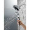 Delta Chrome Finish H2Okinetic In2ition 5-Setting Two-in-One Showerhead and Handheld Sprayer D5848025PK