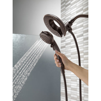 Delta Venetian Bronze Finish In2ition HSSH 2.5 GPM 5-Setting Dual Hand Shower and Showerhead Spray D58569RB25PK