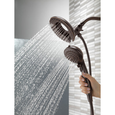 Delta Venetian Bronze Finish In2ition HSSH 2.5 GPM 5-Setting Dual Hand Shower and Showerhead Spray D58569RB25PK