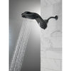 Delta Matte Black Finish HydroRain H2Okinetic 5-Setting Two-in-One Shower Head D58581BLPK
