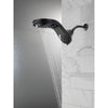 Delta Matte Black Finish HydroRain H2Okinetic 5-Setting Two-in-One Shower Head D58581BLPK