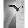 Delta Matte Black Finish HydroRain H2Okinetic 5-Setting Two-in-One Shower Head D58581BLPK