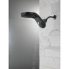 Delta Matte Black Finish HydroRain H2Okinetic 5-Setting Two-in-One Shower Head D58581BLPK