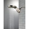 Delta Polished Nickel Finish HydroRain H2Okinetic 5-Setting Two-in-One Shower Head D58581PN25PK