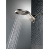 Delta Stainless Steel Finish HydroRain H2Okinetic 5-Setting Two-in-One Shower Head D58581SS25PK